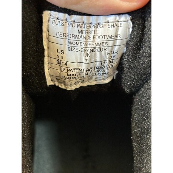 Merrell Pulse II Womens Waterproof Mid Top Shale Hiking Boots Size 9.5 - Picture 11 of 11